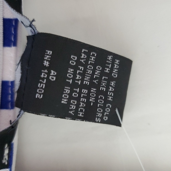 NWT Ashley Stewart Blue Stripe Bow Front Strapless Romper Size 16 - Picture 8 of 10